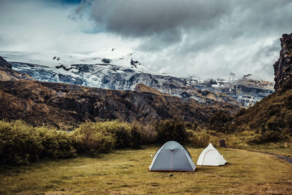 camping en tente en hiver en Islande