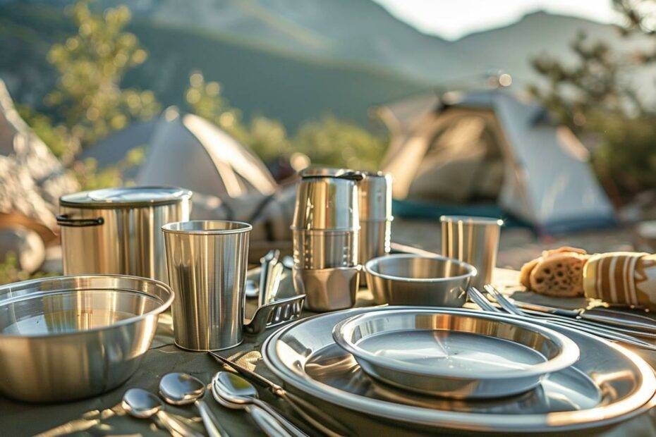 vaisselle camping inox