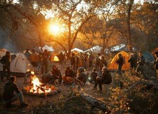 Camping et centre aérés