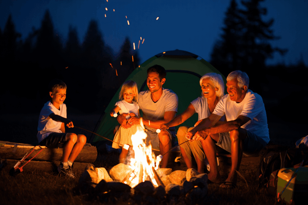 en famille au camping
