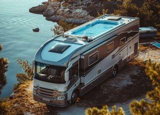 Camping car de luxe avec piscine
