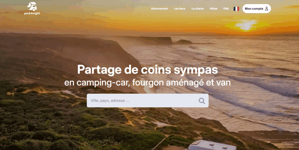 Application pour trouver une aire de camping car gratuite