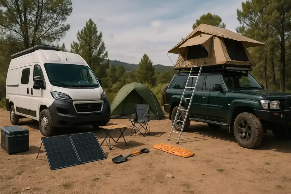 l'equipement a choisir pour partir en camping car ou rando 4x4