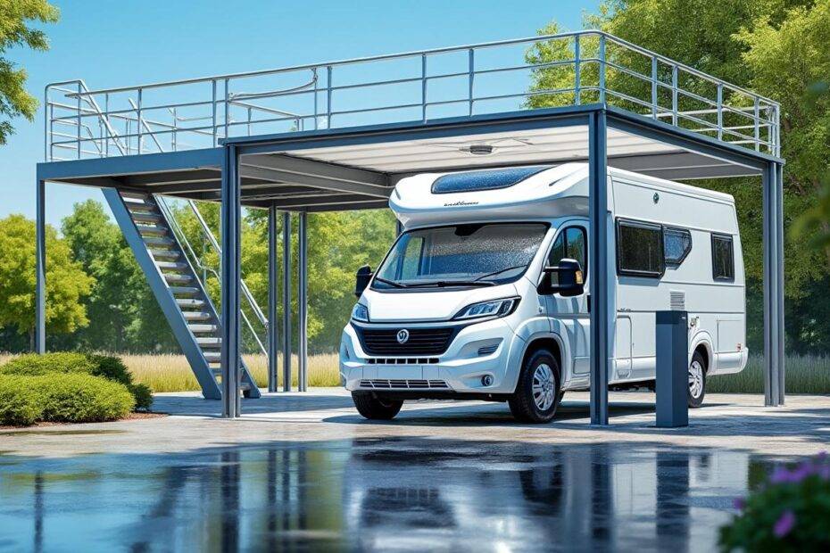 découvrez notre station de lavage équipée d'une passerelle spécialement conçue pour les camping-cars. facile d'accès, pratique et sécurisée, elle permet un nettoyage optimal de votre véhicule de loisirs. profitez d'un service adapté à vos besoins sur place.